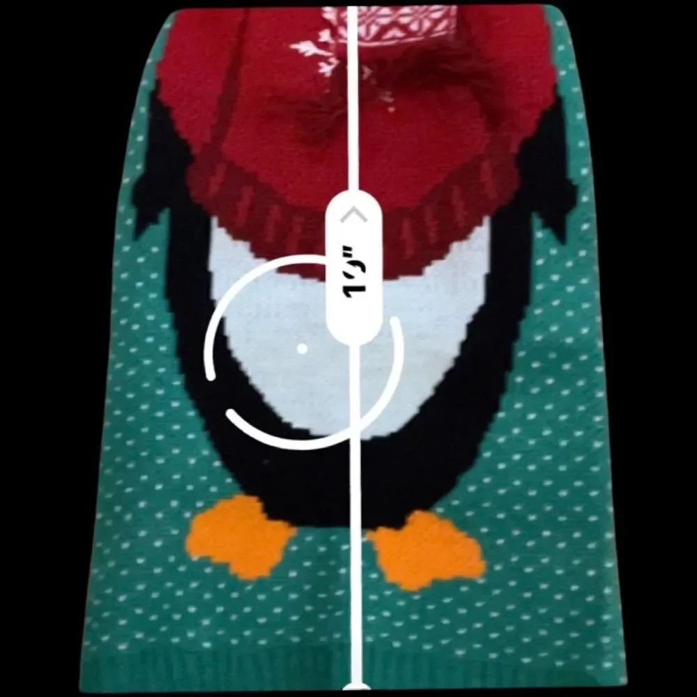 Dog Penguin Holiday Sweater Size Large
